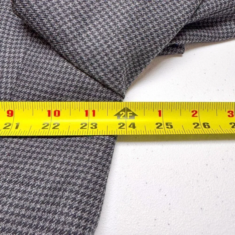 VTG Brooks Brothers 346 Blazer Mens 46L Gray Worsted Wool Office Casual‎ Wedding